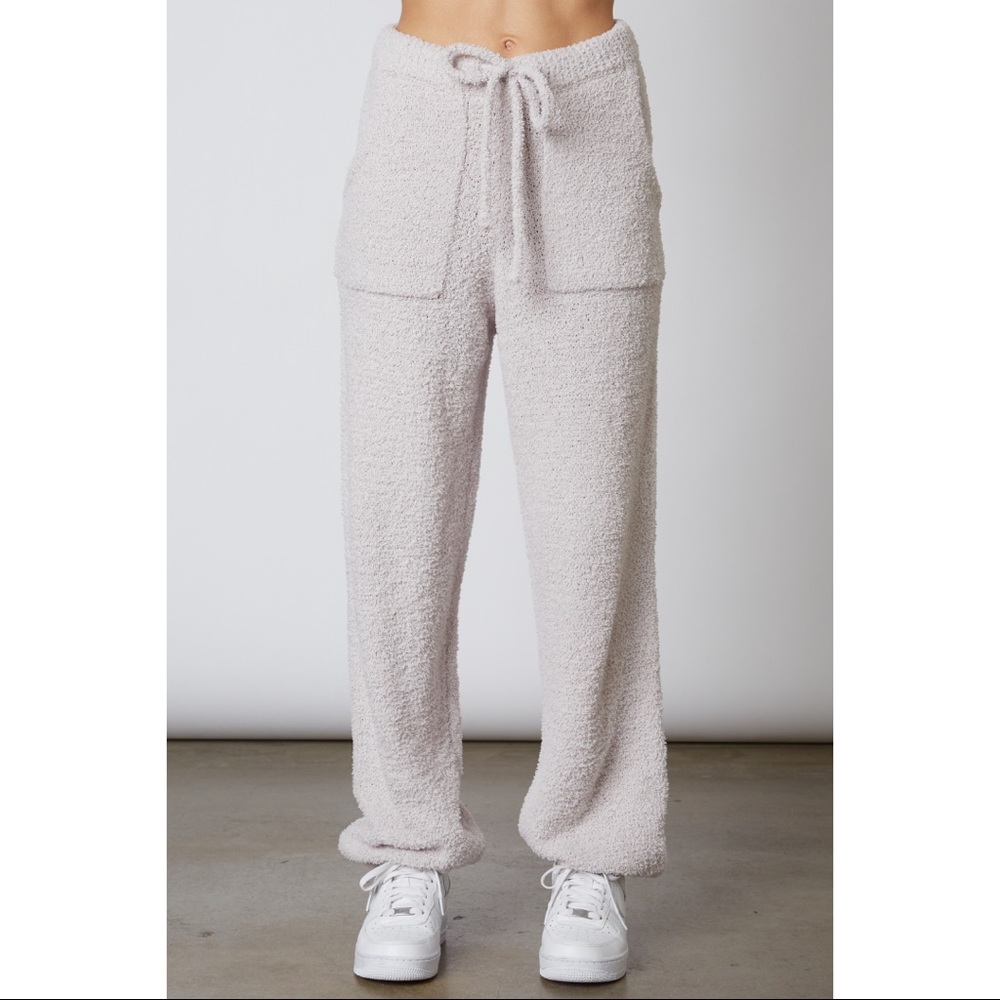 NIA Plush Sweater Jogger - Dove